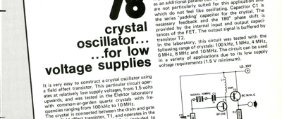 crystal osscillator - for low voltage supplies