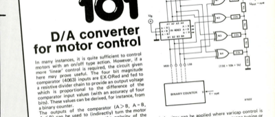 D/A converter for motor control