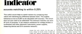 Tolerance indicator - accurate matching to within 0.25%