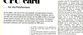 Z80-A CPU card - for the Polyformant