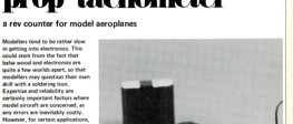 Prop tachometer - a rev counter for model aeroplanes