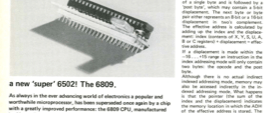 From the 6502 to the 6809 - a new 'super' 6502! The 6809.