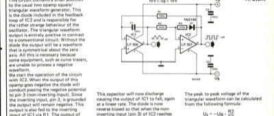 Positive triangular waveform generator