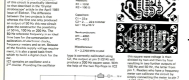 Economical crystal timebase - a 50 Hz 'bench mark'