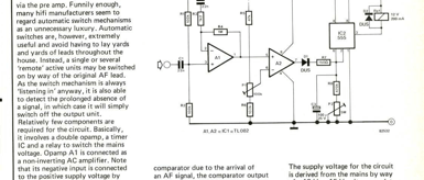 Automatic switch for output amplifiers - controlled from the speaker cables