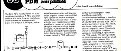 The simplest PDM amplifier - pulse duration modulation