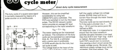 Duty cycle meter - direct duty cycle measurement