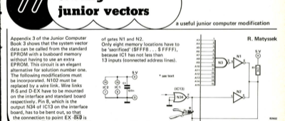 Calling junior vectors - a useful junior computer modification