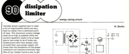 Dissipation limiter - energy saving circuit