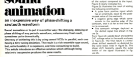 Synthesised sound animation - an inexpensive way of phase-shifting a sawtooth waveform