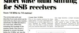 Short wave band shifting for SSB receivers - from 14 MHz to 14 metres!