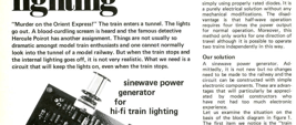 Model train lighting - sinewave power generator for hi-fi train lighting