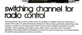 switching channel for radio control - pulse-width controlled switch