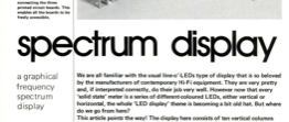 spectrum display - a graphical frequency spectrum display