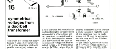 symmetrical voltages from a doorbell transformer