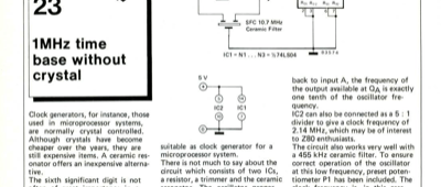 1MHz time base without crystal