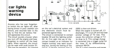 car lights warning device