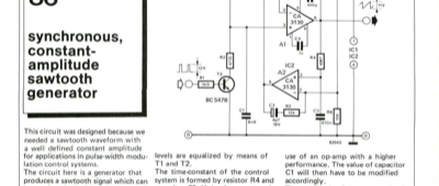 synchronous, constant amplitude, sawtooth generator
