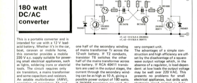 180 watt DC/AC converter