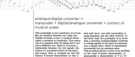 music quantisizer - analogue/digital converter + transcoder + digital/analogue converter = control of musical scales