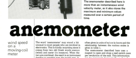 anemometer - wind speed on a moving-coil meter