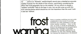 frost warning device - with a memory