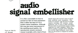 audio signal embellisher - signal restoration with stereo simulation