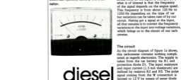 diesel tachometer - connected to the alternator measures r.p.m. in virtually any (12V) diesel or petrol engined car