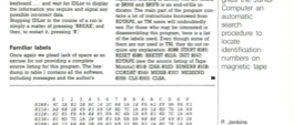 IDList - gives the Junior Computer an automatic search procedure to locate identification numbers on magnetic tape