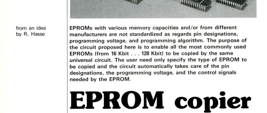 EPROM copier - universal EPROM duplicator and verifier