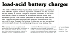 lead-acid battery charger - a two-stage design to enable fast charging without reducing the battery's lifespan
