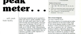 versatile audio peak meter - with peak hold facility