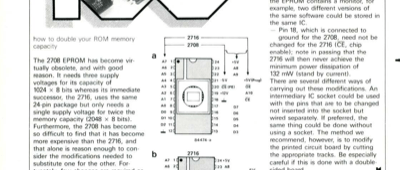 2716 versus 2708 - how to double your ROM memory capacity