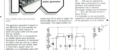 pulse generator - with variable pulse rate and pulse width
