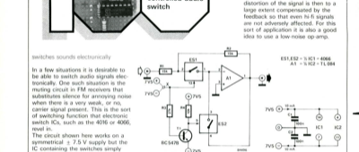 voltage- controlled audio switch - switches sounds electronically