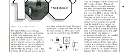 NiCad charger - based on a current source