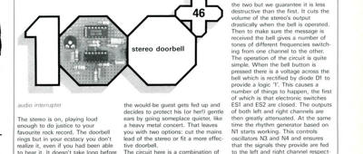 stereo doorbell - audio interrupter