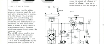high-power op-amp supply - + and -15 volts at 2 amps