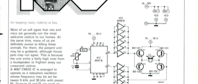 sonic deterrent - for keeping nasty rodents at bay