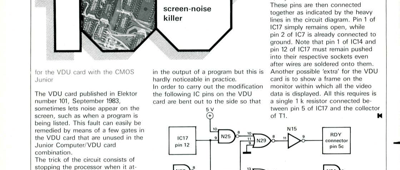 screen-noise killer - for the VDU card with the CMOS Junior