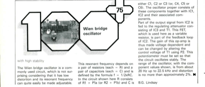 Wien bridge oscillator - with high stability