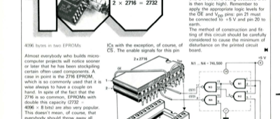 2 X 2716 = 2732 - 4096 bytes in two EPROMs