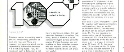 transistor polarity tester - n-p-n or p-n-p?