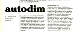 autodim - a pre-settable automatic dimmer