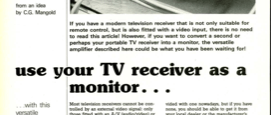 use your TV receiver as a monitor - with this versatile amplifier