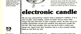electronic candle - Elektor Iights a candle to wish all our readers a Merry Christmas and a Happy New Year