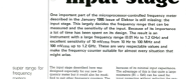 1.2 GHz input stage - super range for frequency meters
