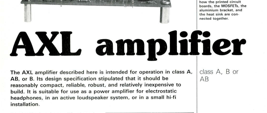 AXL amplifier - class A, B or AB