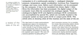 A/D and D/A conversion - a review of the state of the art