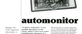 automonitor - displays the most important information a driver needs to know